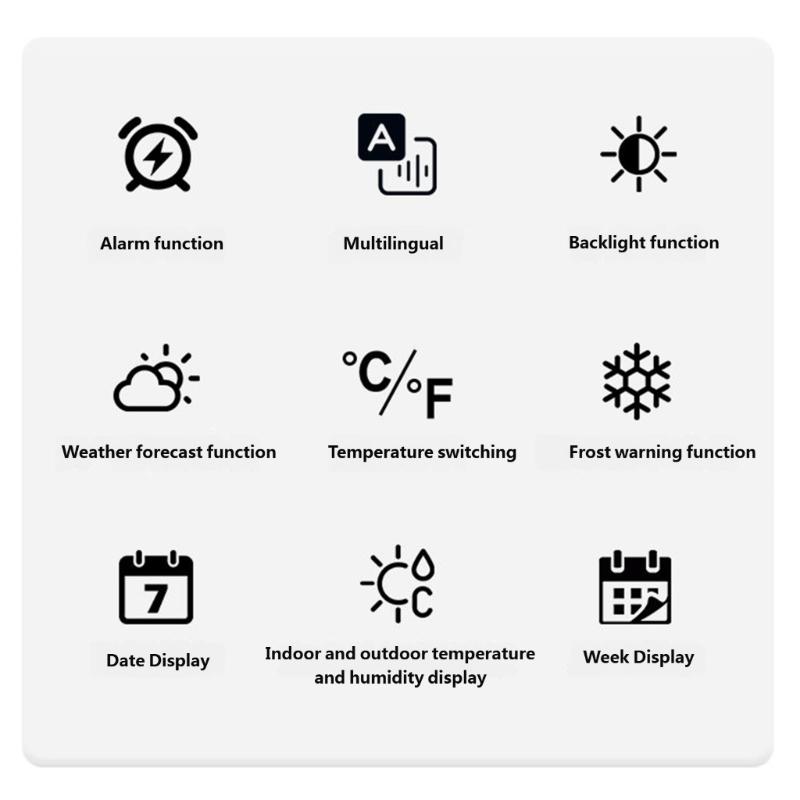 Беспроводные метеостанции для дома и улицы, домашние атомные часы, термометр, гигрометр, барометр, термометры для помещений и улицы