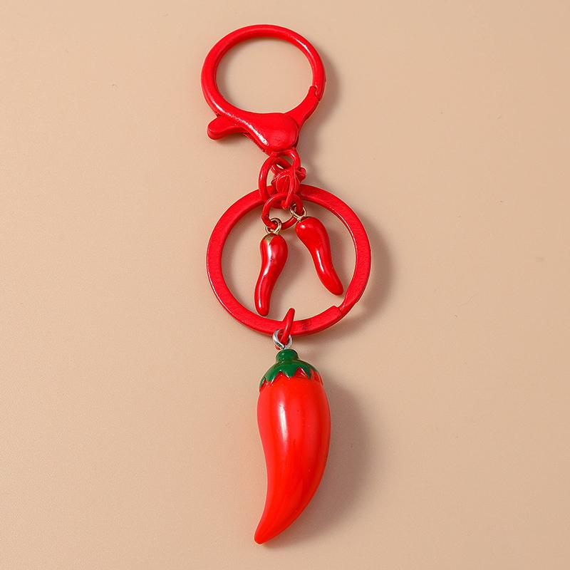 Cute Resin Simulation Fruit Keychain Grape Orange Key Ring Women Girls Handbag Pendants DIY Handmade Jewelry Gift