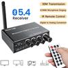 Bluetooth 5.4 Audio Receiver 3D Stereo Coaxial DAC Converter USB U-Disk Play 6.5mm Mic Karaoke Wirelss Adapter For Car Speaker
