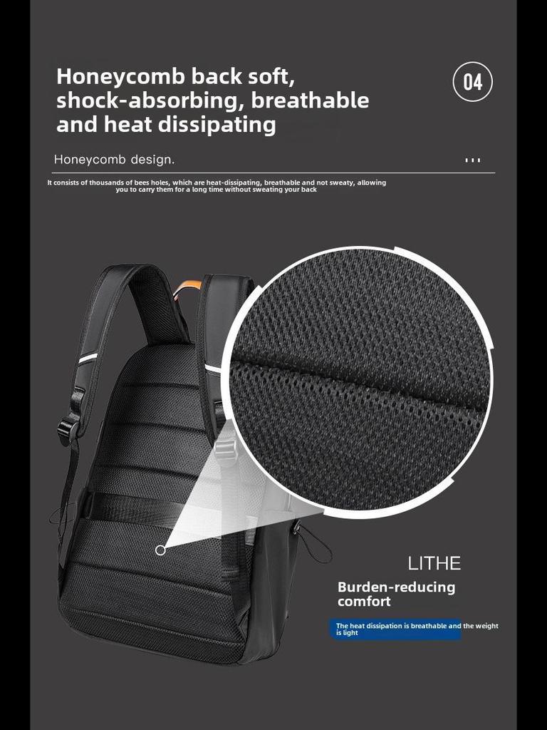 High-End Lightweight Waterproof Backpack - Fashionable for Men and Women, Perfect for Leisure, Travel, School, and Laptop Use