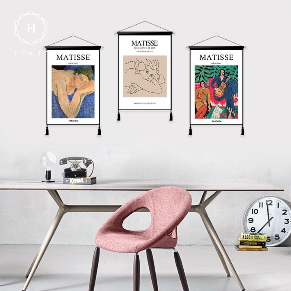 HOMLLY Matisse Mid Century Modern Home Wall Hanging Tapestry Painting