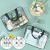 4/6Pcs Clear PVC Toy Organizing Bags Large Capacity Waterproof Cosmetics Storage Bags with Zipper for Travel Washing Household