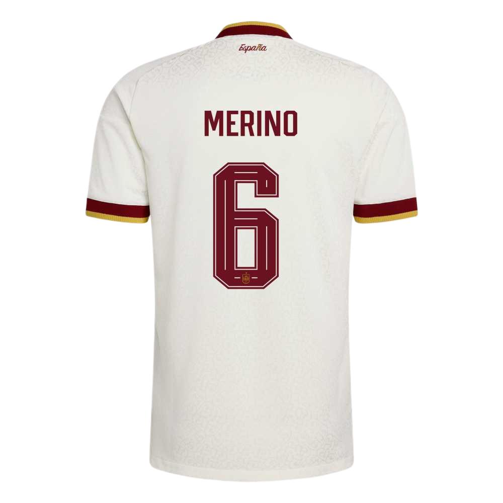 Adidas Originals 2026 World Cup Spain National Team Mikel Merino 6 Away Short Sleeve Quick Dry Solid Color Football Jersey Player Edition JN4392-6