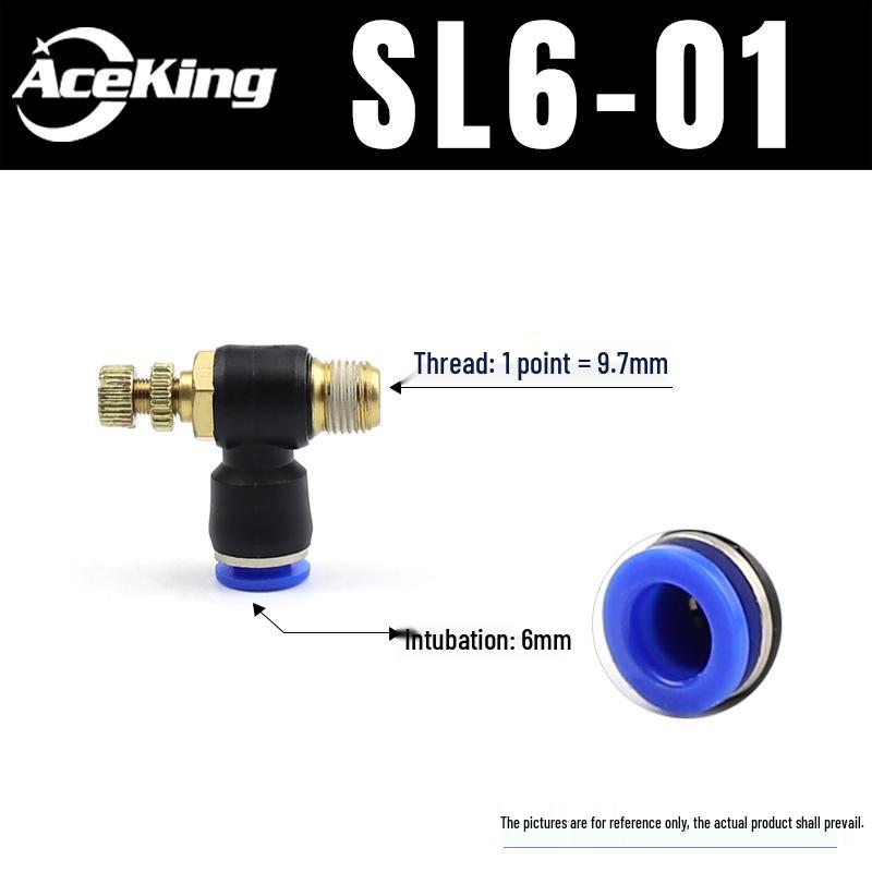 Pneumatic Regulator SL4-M5 with Exhaust SL6-01 and Speed Control Valves SL8-02, SL10-03, SL12-04.