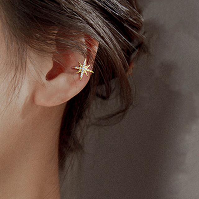 Изысканный Ear Cuff серьга с декором из страз для Женского уха Летнее Поступление Рождественский Ювелирный Подарок