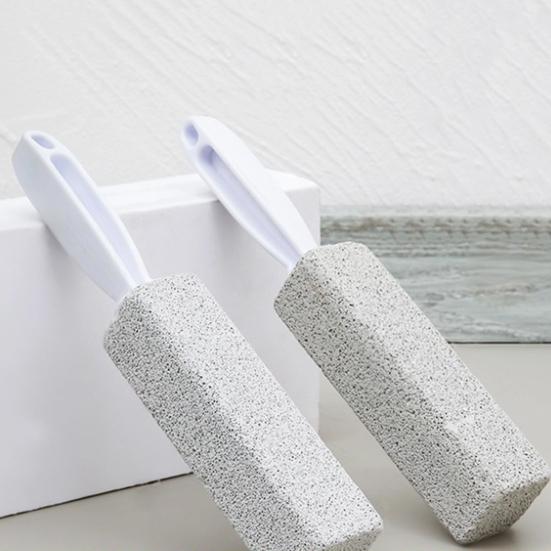 Пемза для чистки унитаза с эргономичной ручкой, натуральный абразив, средство от известкового налета, удалитель пятен с унитаза, чистящая щетка