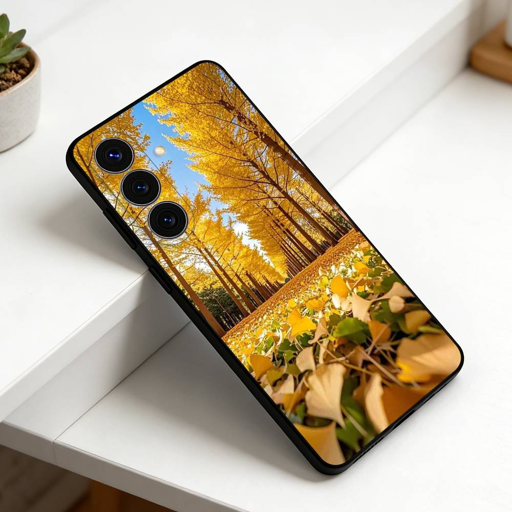 Осенние цвета Для Samsung S25,S24,S21,S22,S23,S30,Ultra,S20,Plus,Fe,Lite,Note,10,9,5G Черный Чехол