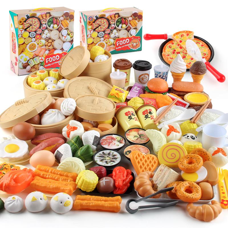 Kids Pretend Play Food Set Educational Kitchen Toy Sushi Donut Burger Set