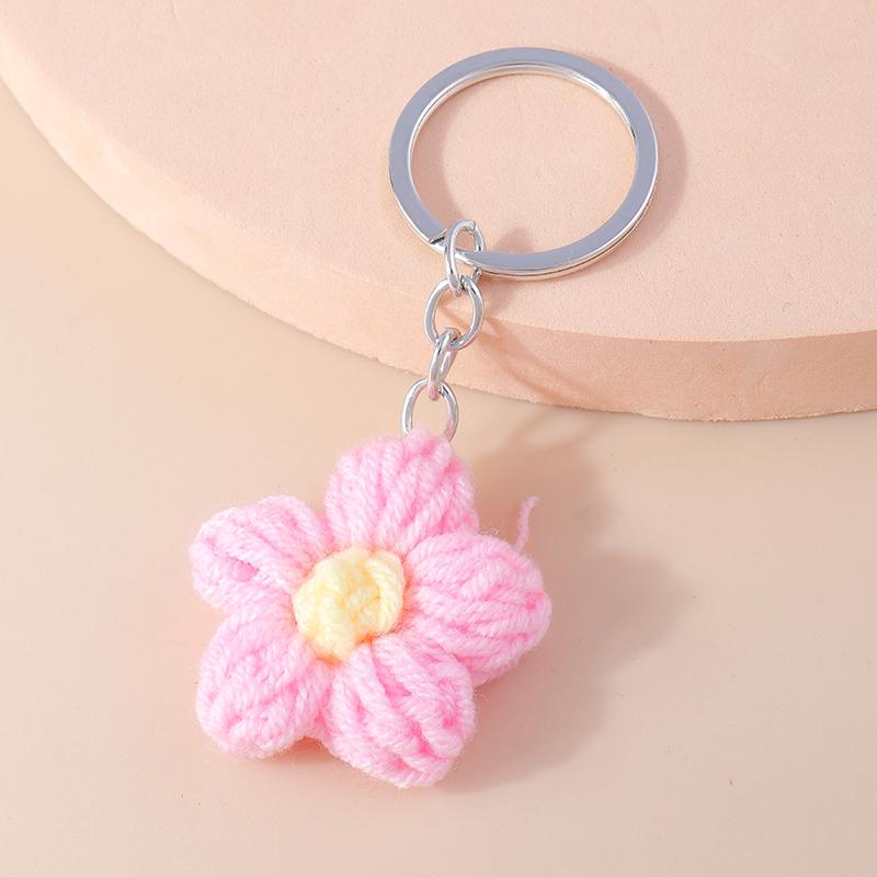 Cute Handmade Knitted Animal Keychain Crocheted Frog Keyring Pendant Key Holder for Women Girls Handbag Charms DIY Jewelry Gifts