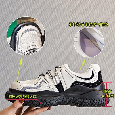 Кожаные туфли-лодочки женские 2025 весна новые женские туфли на платформе дышащие маленькие кожаные туфли повседневная мода женская обувь