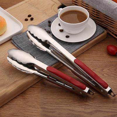 Портативные силиконовые кухонные щипцы из нержавеющей стали, зажим для барбекю, зажим для еды, салата, хлеба