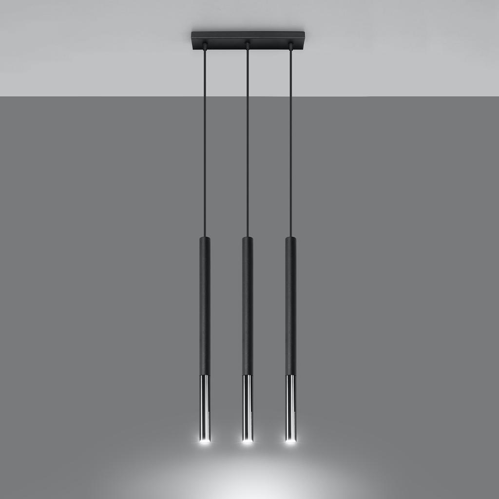 Lampa Wisząca Mozaica 3 G9 Czarny Sollux Sl.0886