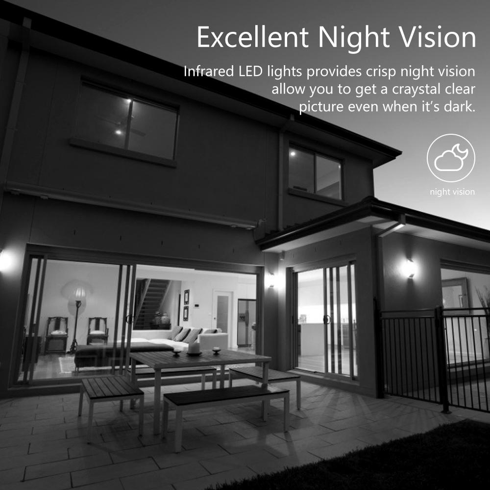 1080P Полная камера безопасности высокой четкости IP66 Водонепроницаемая камера наружного наблюдения с ИК-подсветкой