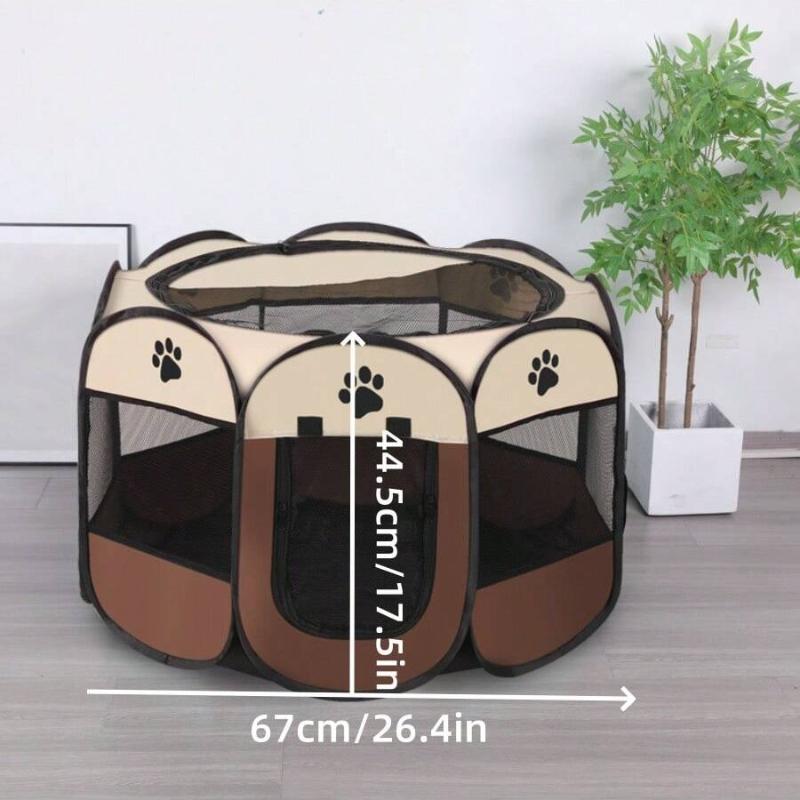 Портативная складная палатка для домашних животных, восьмиугольный забор, приют для щенков, простой в использовании, уличный, простой в эксплуатации, большие клетки для собак, заборы для кошек