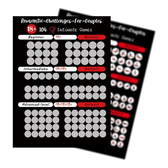 Love Games Scratch-off Poster for Couples 100 Date Night Position Challenge Poster for Valentine's Day Anniversary Gift