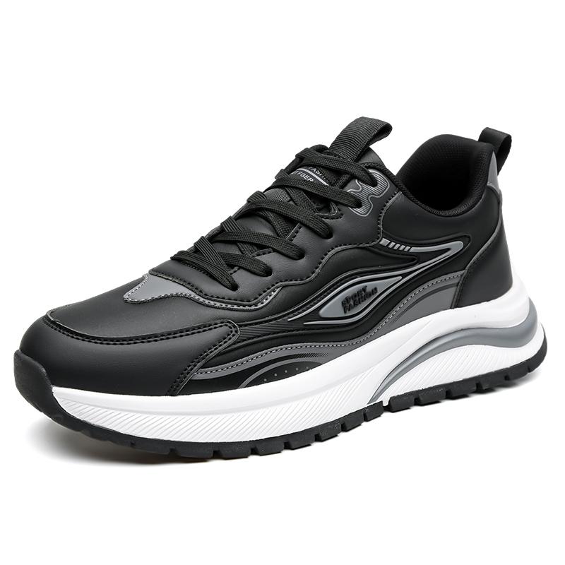 Mens Lace Up Sneakers Diamond Side Panels Padded Collar Chunky Cushioned Sole Casual Street Trainers 38-45