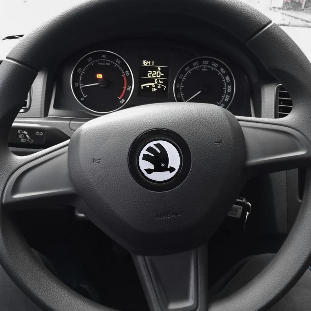 ABS Наклейка-значок на руль автомобиля Для Skoda Kylaq Elroq Kodiaq Octavia Enyaq Kamiq Rapid Superb Karoq Fabia Yeti