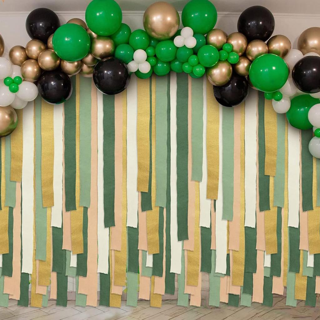 5 Rolls Crepe Paper Hanging Ornament 410ft Long Crepe Paper Roll for Wedding Bridal Showers Birthday Party Baby Showers