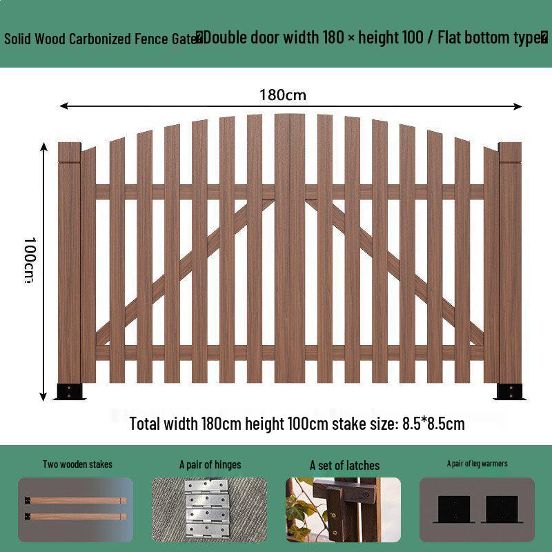 Retractable Anti-Corrosion Wooden Garden and Yard Gate