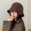 Autumn and Winter Japanese Style Retro All Match Bucket Hat with Big Head Circumference Showing Face and Small Basin Hat