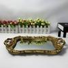 Makeup Serving Tray Decorative Mirror Tray Jewelry Food Holder Photography Props Gadget Bathroom Wedding Anniversary Accessories