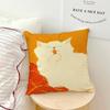 Cute Cartoon Cat Art Cushion Cover Comfortable Soft Pillow Case for Sofa Living Room Home Office Decor Protective Covers