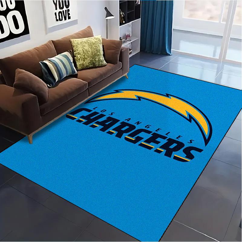 Los Angeles Chargers Carpet Rug for Living Room Bedroom Home Sofa Decoration,Kids play Non-slip Floor Mat