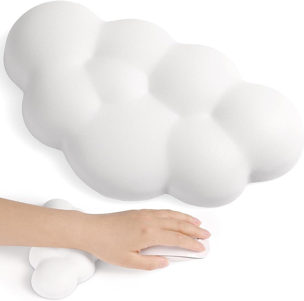 Подставка для запястья Keyboard Cloud с мягкой кожаной подставкой из пеноматериала с эффектом памяти для удобного набора текста и облегчения боли в офисе