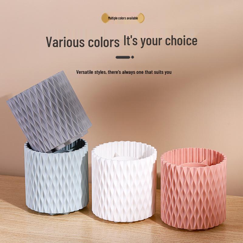 Вращающийся держатель для макияжных кистей и косметики - Разделенный тубус для хранения карандашей для бровей, теней для век, помад и многого другого