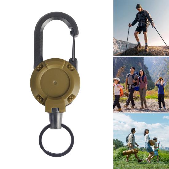 2 шт. прочный выдвижной брелок для ключей держатель значка многофункциональный инструмент карабин зажим ключи значки тактическая катушка удостоверения личности с выдвижным шнуром