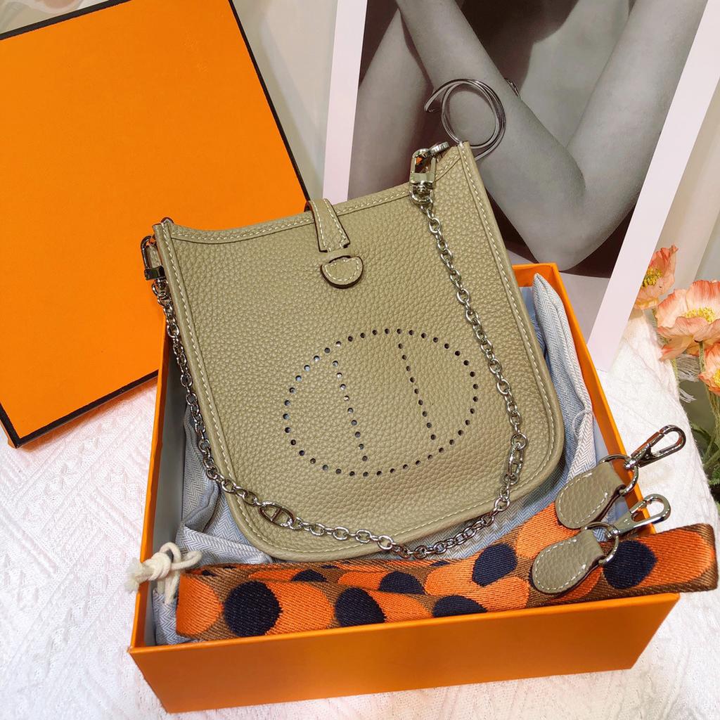 Сумка Evelyn из коровьей кожи первого слоя, женская сумка из натуральной кожи, сумка-ведро с узором личи, мини-повседневная на плечо/кроссбоди