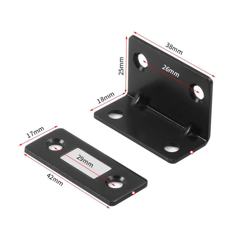 1-20 шт. L-образный магнитный фиксатор для раздвижной двери без сверления, сильный невидимый магнит для шкафа, для гардероба, защелка пуш-пуш