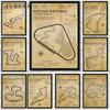 2021 Vintage F1 Car Poster Formula Grand Track Edition Circuit Picture Decoration Art Decor Painting for Bedroom Decoration