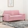 VidaXL 2-seater Sofa with Decorative Pillows Pink 140 Cm Velvet 3200884
