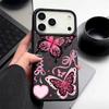 Чехол со счастливыми бантиками и узором бабочки для iPhone 17 Pro Max Funda iPhone 16 Pro Max 15 14 13 12 11 Air 16E Силиконовый чехол с текстурой кожи