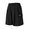 Solid Color Elastic Waist Sports Shorts Women Shorts Black JI6009