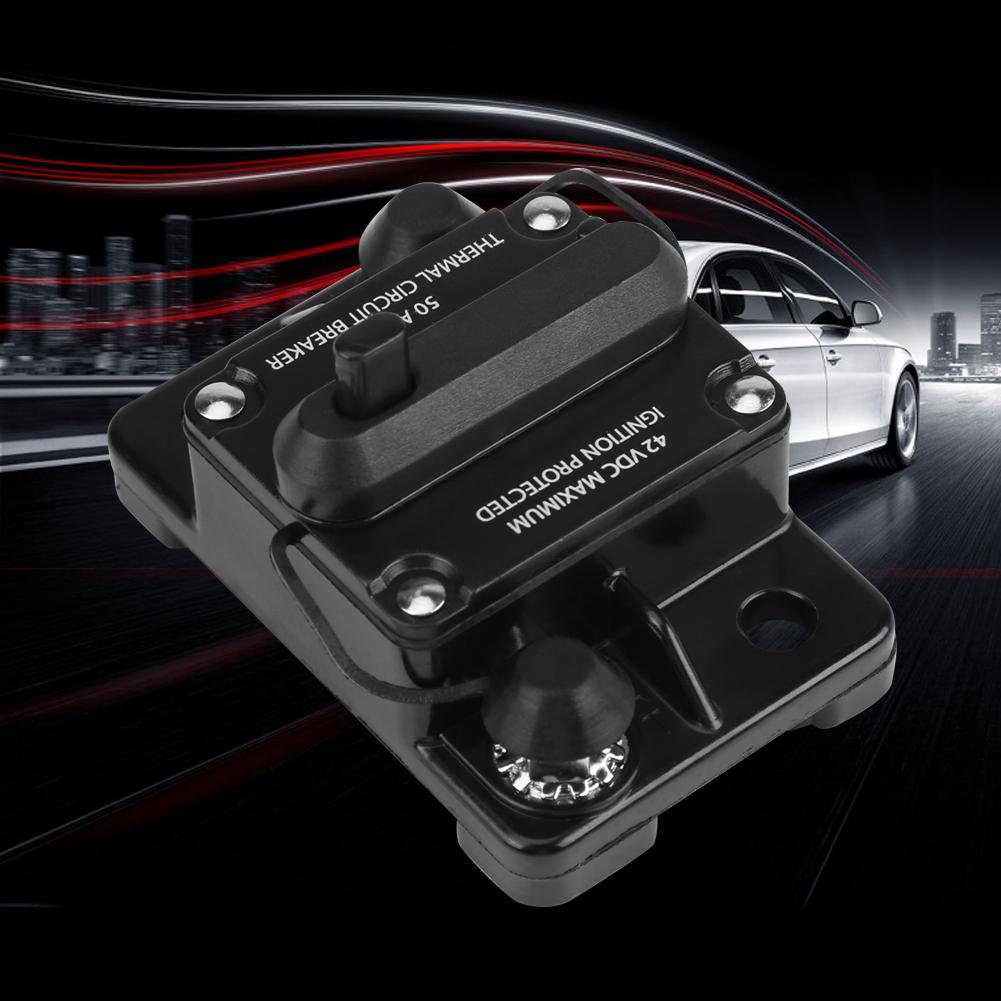 DC12V42V Автомобильный стерео аудиовход Встроенный автоматический выключатель Ручной сброс(50А)
