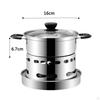 Pot Chafing Dish Fondue Set Melting Burner for Indoor Travel Picnic Banquets Catering
