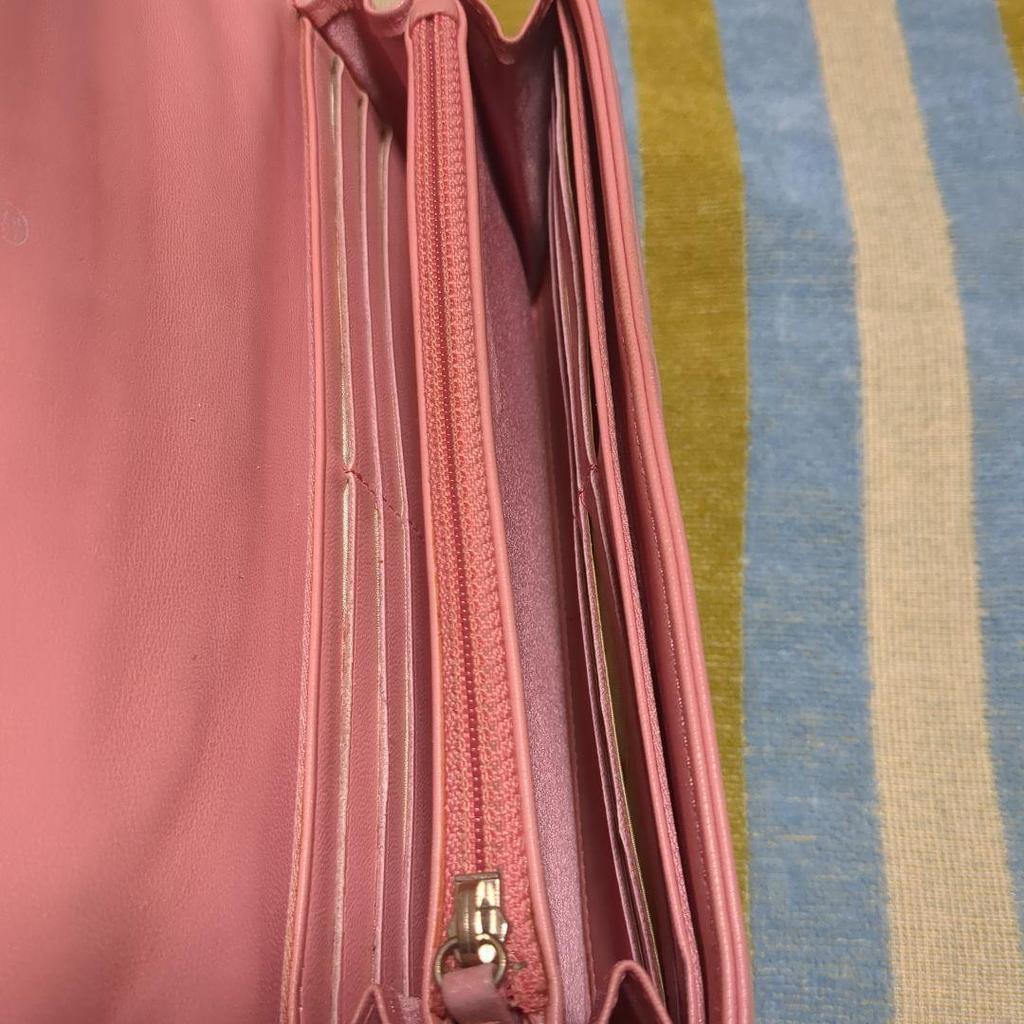 Used CHANEL Camellia Long Wallet Pink