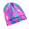 2D Flat Printing Abstract Pink Painting Botanical Leaves Pattern Daily Style Knit Hat for Adults Perfect for Weekend Errands Quick Meetups Or Everyday