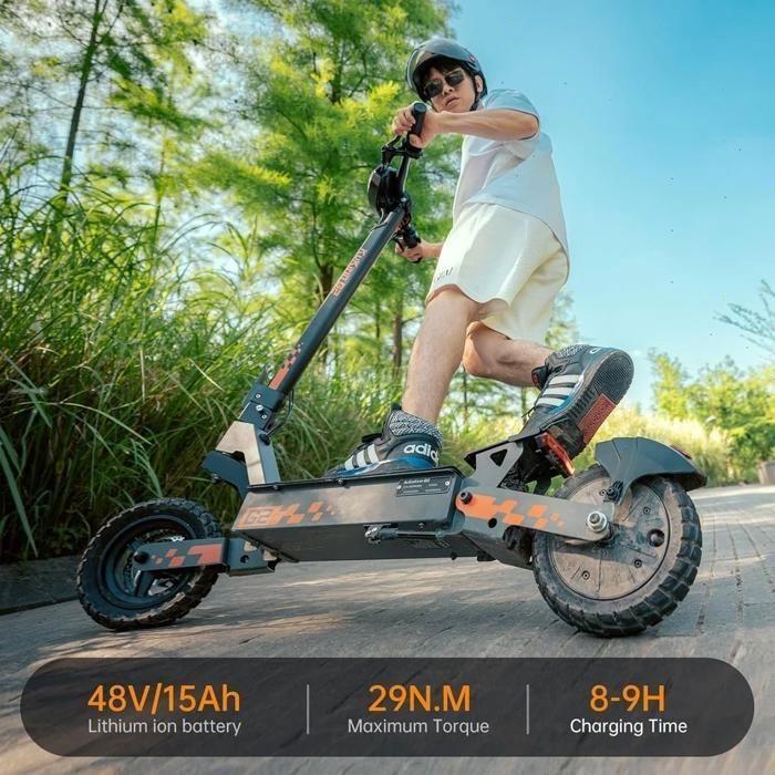 KuKirin G2 - Электросамокат - 10-дюймовые колеса - Двигатель 800 Вт - Аккумулятор 48 В 15,6 Ач, запас хода 55 км - Сенсорный экран