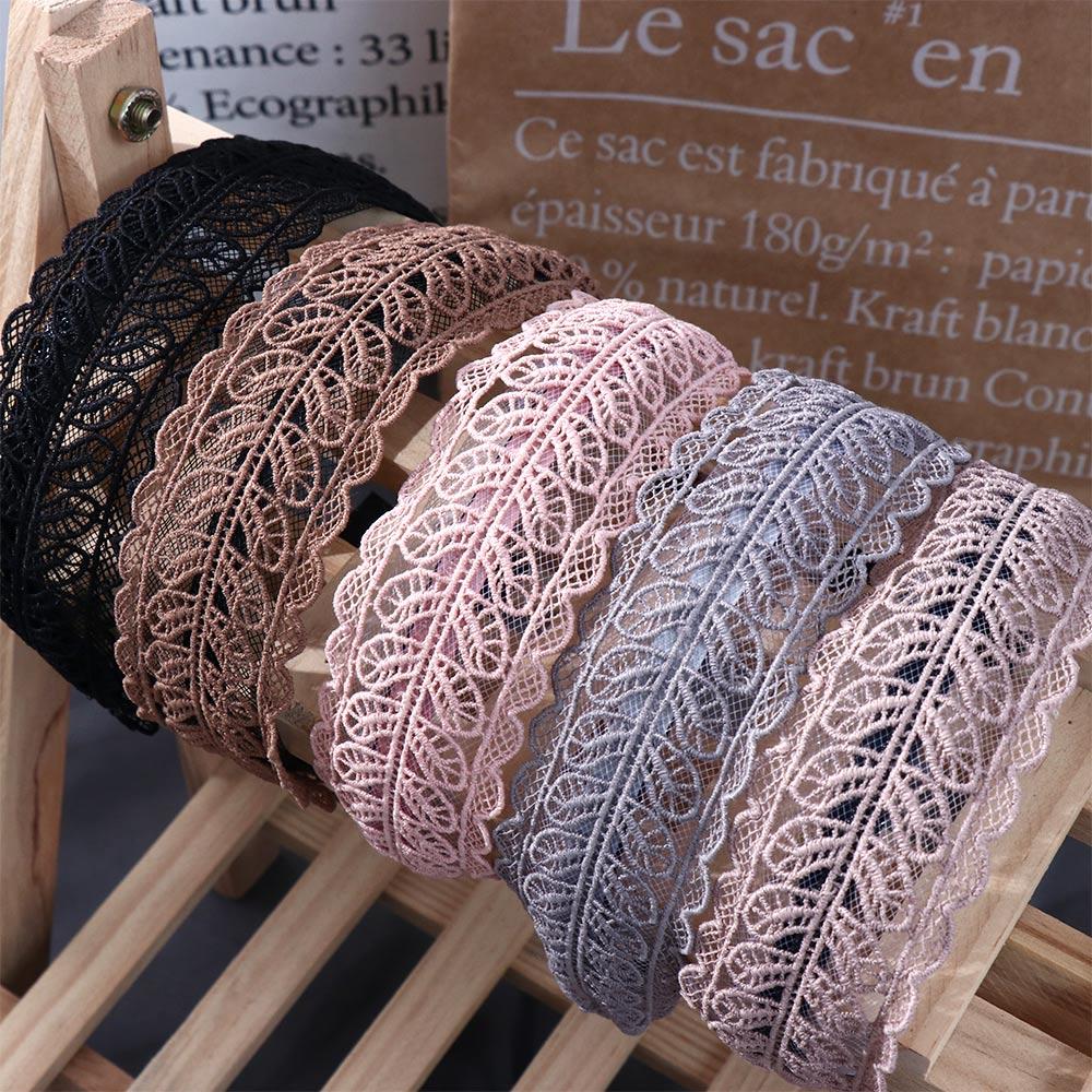 Design Resin Lace Leaves Headband Korean Style Hair Wear Women Hair Accessories Wide Side Hairband
