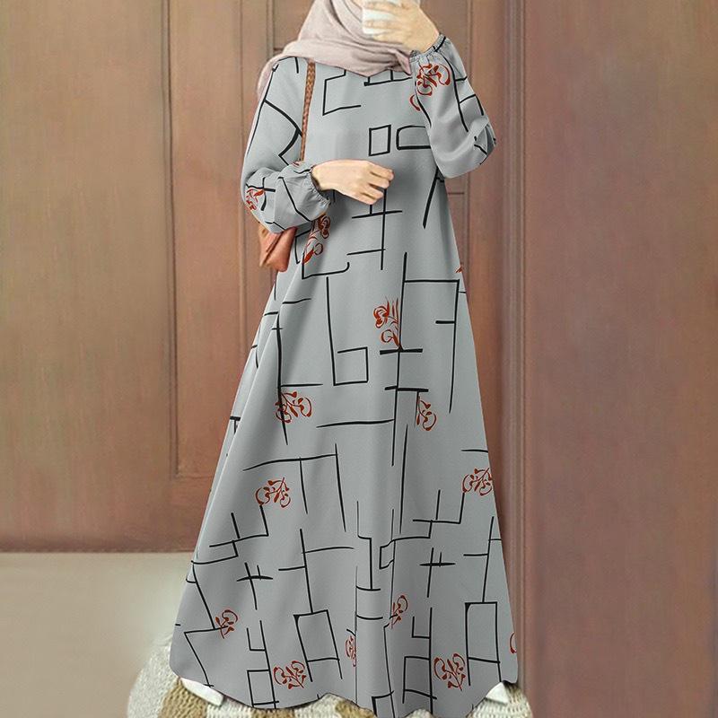 Новое поступление Мусульманское повседневное платье-свитер с длинным рукавом, свободное, с круглым вырезом, для Ближнего Востока