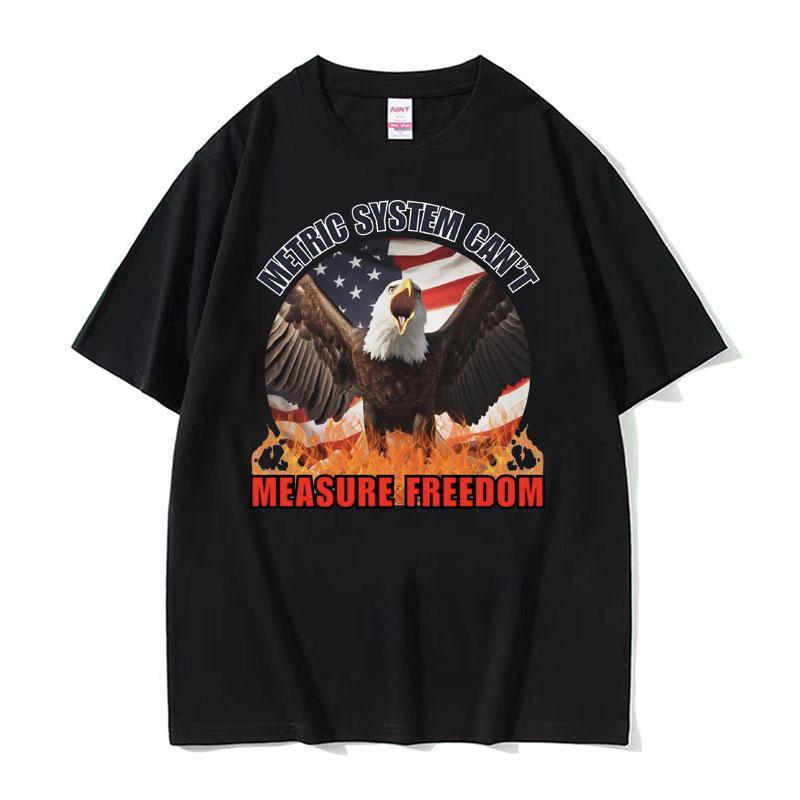Wtf Is A Kilometer Meme Funny T Shirt Metric System Cant Measure Freedom Print Tee Shirt Men Women Oversized Streetwear Tshirt