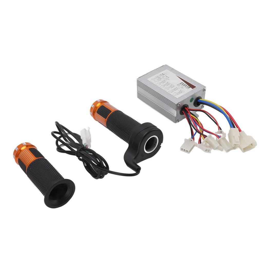 48V 800W Brushed Motor Controller with Yellow Grips Set Heat Sinking Shell for Electric Bicycle Tricycle