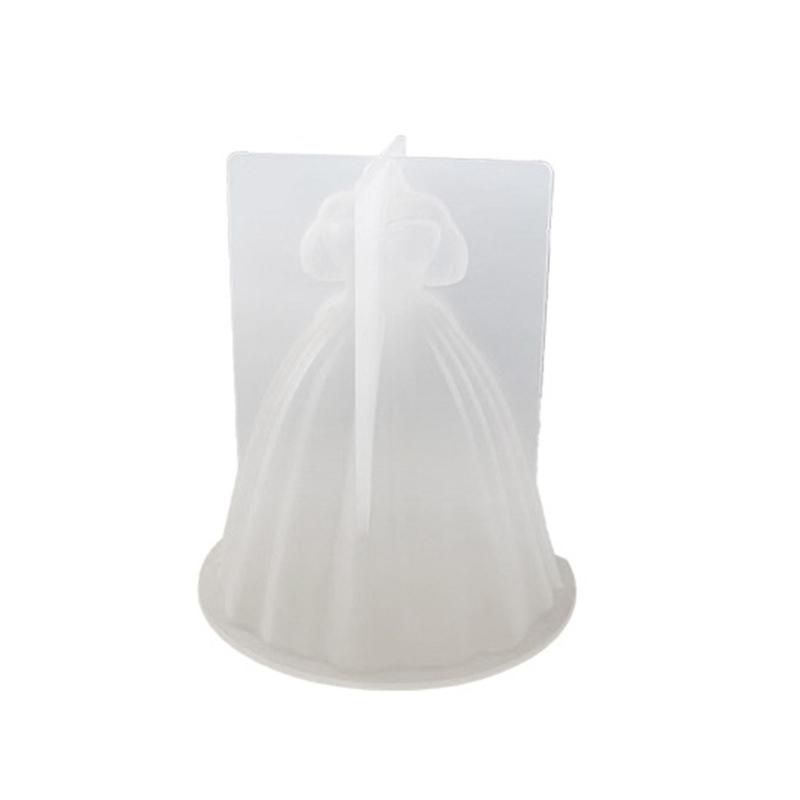 Exquisite Wedding Dress Craft Mold  Crystal Drop Glue Ornaments Moulds Silicone Candle Molds Silicone Craft Molds