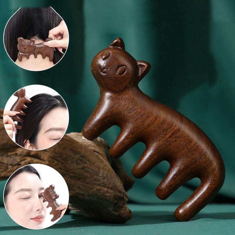 Animal Shaped Body Meridian Massage Comb Sandalwood Meridian Combs Health Care