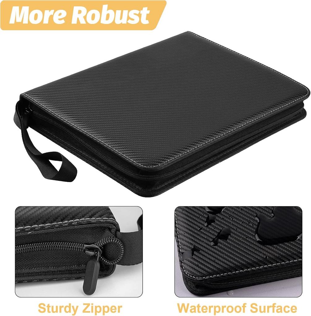 Папка для карточек на 9 карманов, премиум-папка для коллекционных карточек на молнии, двухсторонний карманный PU-переплет для коллекций 720, коллекционный альбом, папка для карточек для MTG, TCG