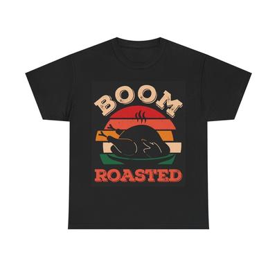 Смешная футболка "Boom Roasted" на День Благодарения, из сериала "Офис", с Майклом Скоттом, унисекс, из плотного хлопка