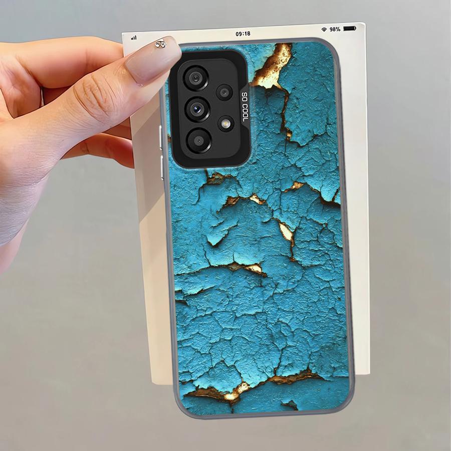 Чехол для Samsung Для Galaxy A12 A25 A22 A14 A16 A34 A32 A15 A24 A13 A23 Мягкая крышка Ретро Дизайн с ржавчиной